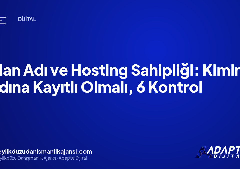 Alan Adı ve Hosting Sahipliği: Kimin Adına Kayıtlı Olmalı, 6 Kontrol Alan Adı ve Hosting Sahipliği: Kimin Adına Kayıtlı Olmalı, 6 Kontrol