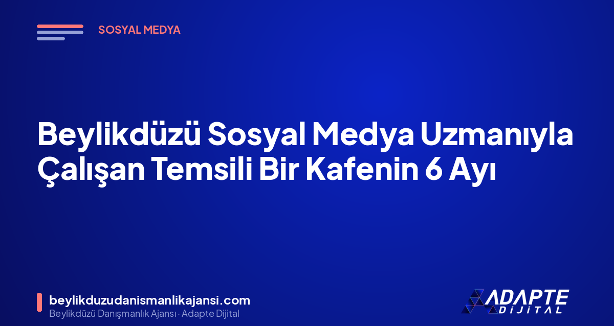 Beylikdüzü Sosyal Medya Uzmanıyla Çalışan Temsili Bir Kafenin 6 Ayı Beylikdüzü Sosyal Medya Uzmanıyla Çalışan Temsili Bir Kafenin 6 Ayı